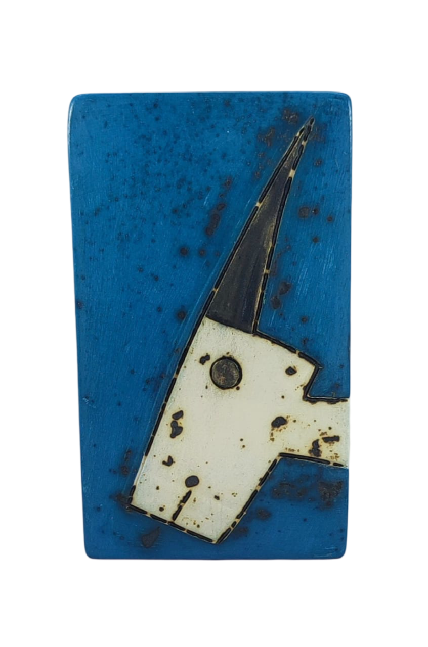 Handmade ceramic Cyprus goat tile - Angie