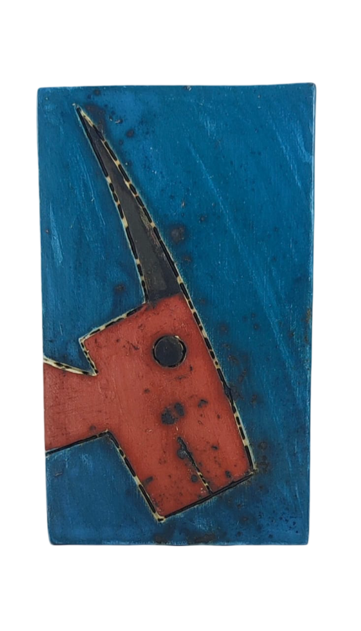 Handmade ceramic Cyprus goat tile - Maria