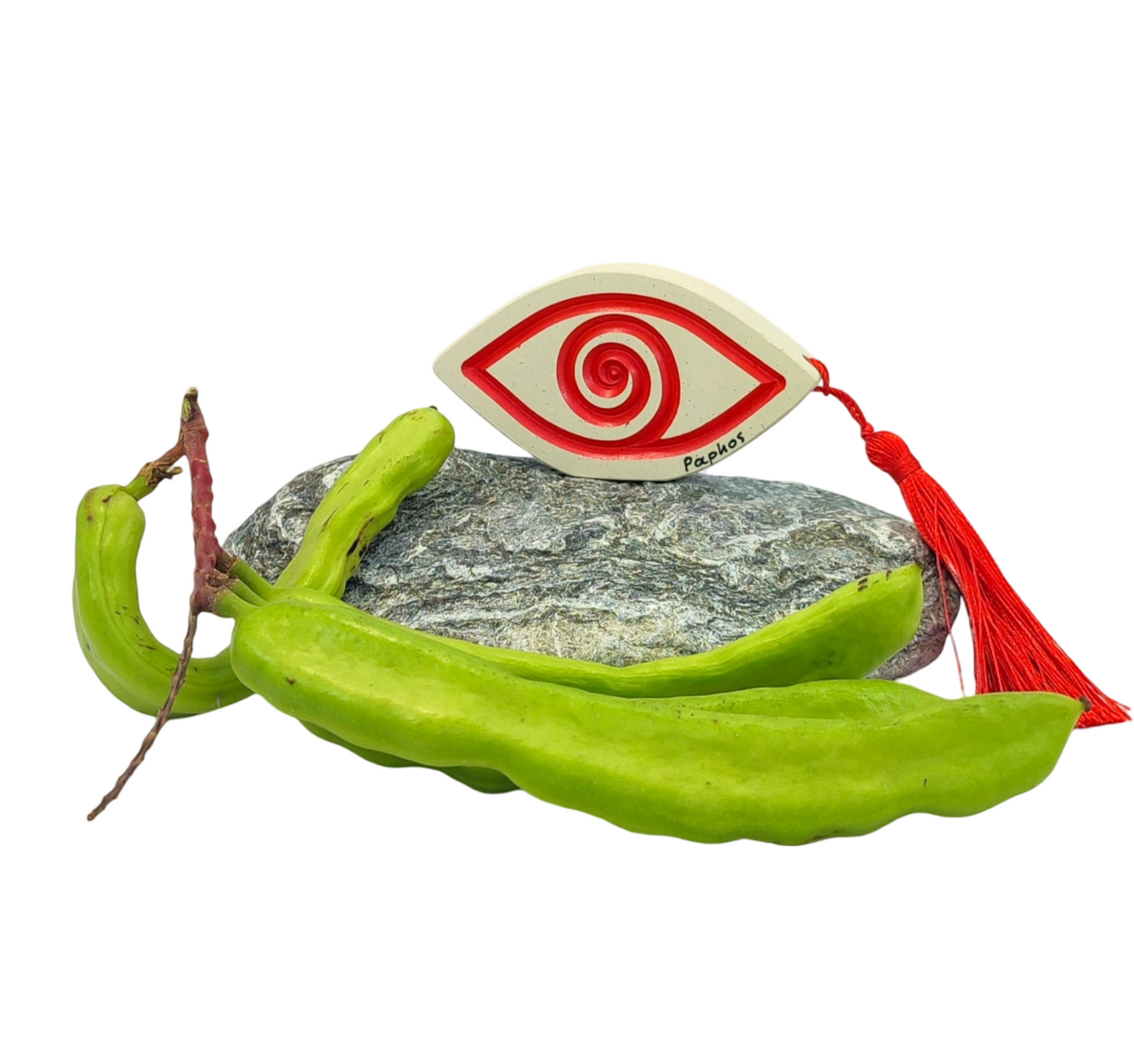 Handmade limestone evil eye